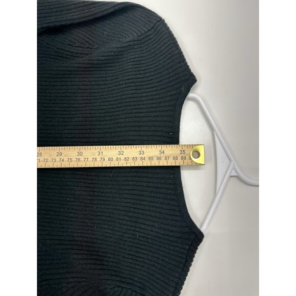 Studio One Womens Dress Size Medium Black Chevron Knit - Picture 11 of 12